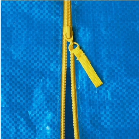 IKEA Frakta - Two (2) ZIPPERED Large Blue Storage Bag Handles/Backpack Storage - Picture 6 of 11
